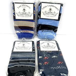 Zootie B. Little Leg Warmers Baby & Toddler Lot of 4 NEW One Size Beige Blue Blk